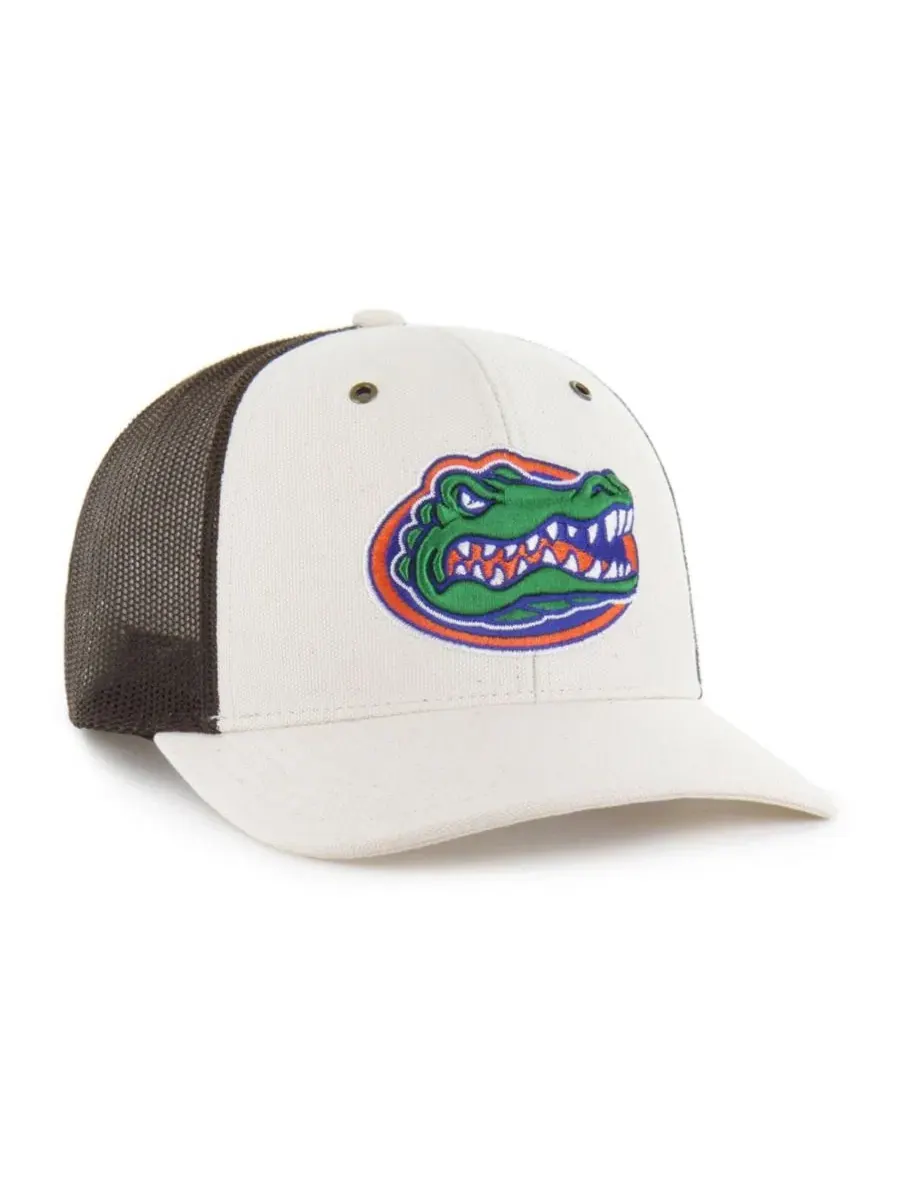 Кепка-тракер с сеткой, безразмерная, с вышивкой Florida Gators Carhartt x '47 — изображение 2 из 4, натуральный коричневый