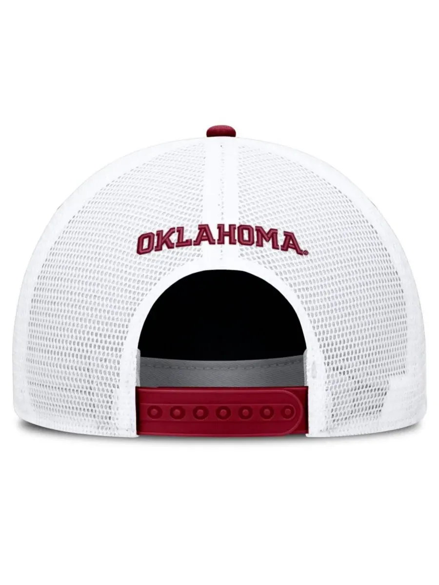 Кепка-тракер с веревочным декором Oklahoma Sooners 2026 On-Field Gameday Rope Trucker Jordan — изображение 4 из 4, белый