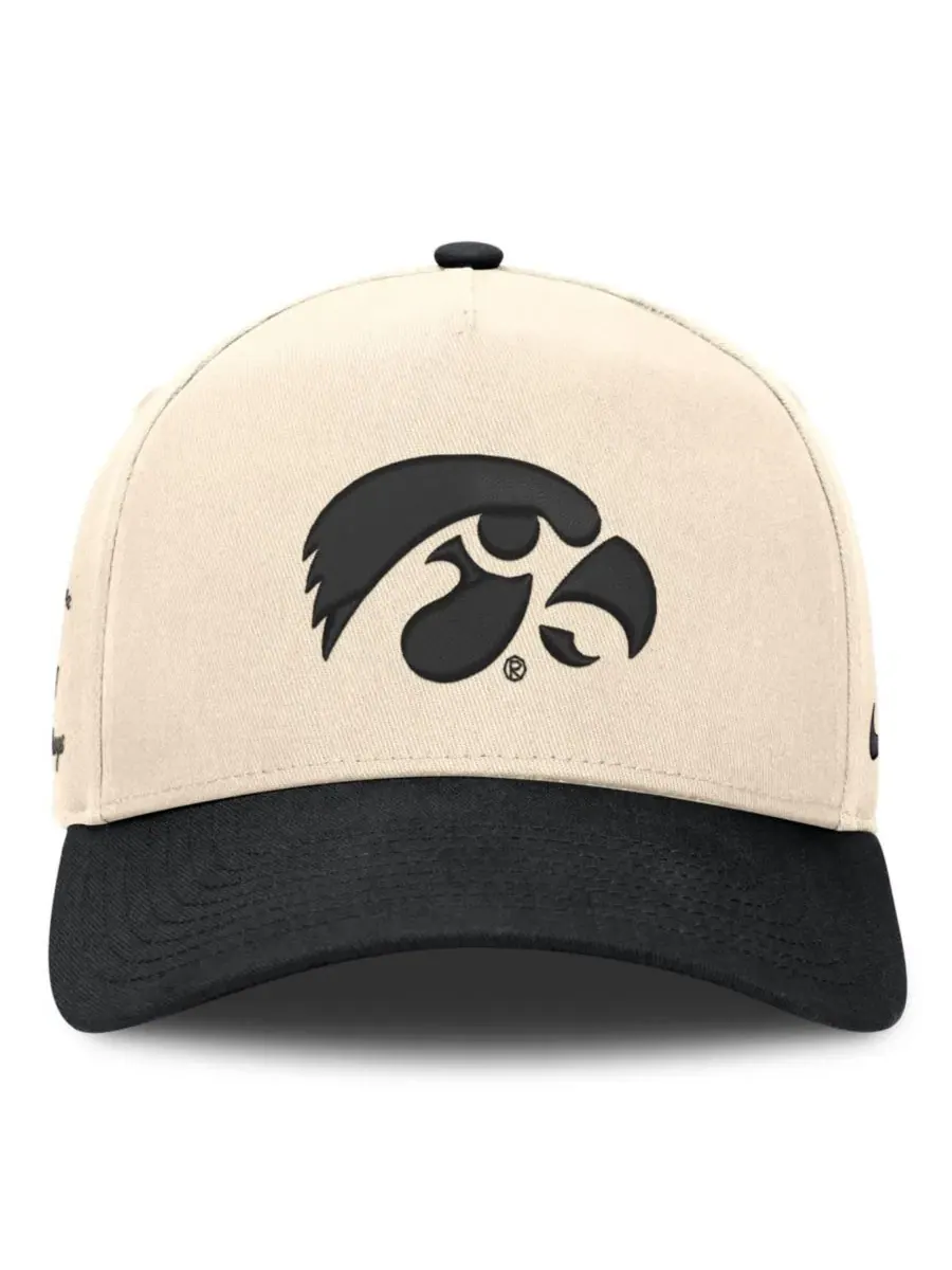 Кепка Nike Campus Prep Rise Adjustable с вышивкой Iowa Hawkeyes — изображение 2 из 4, натуральный черный