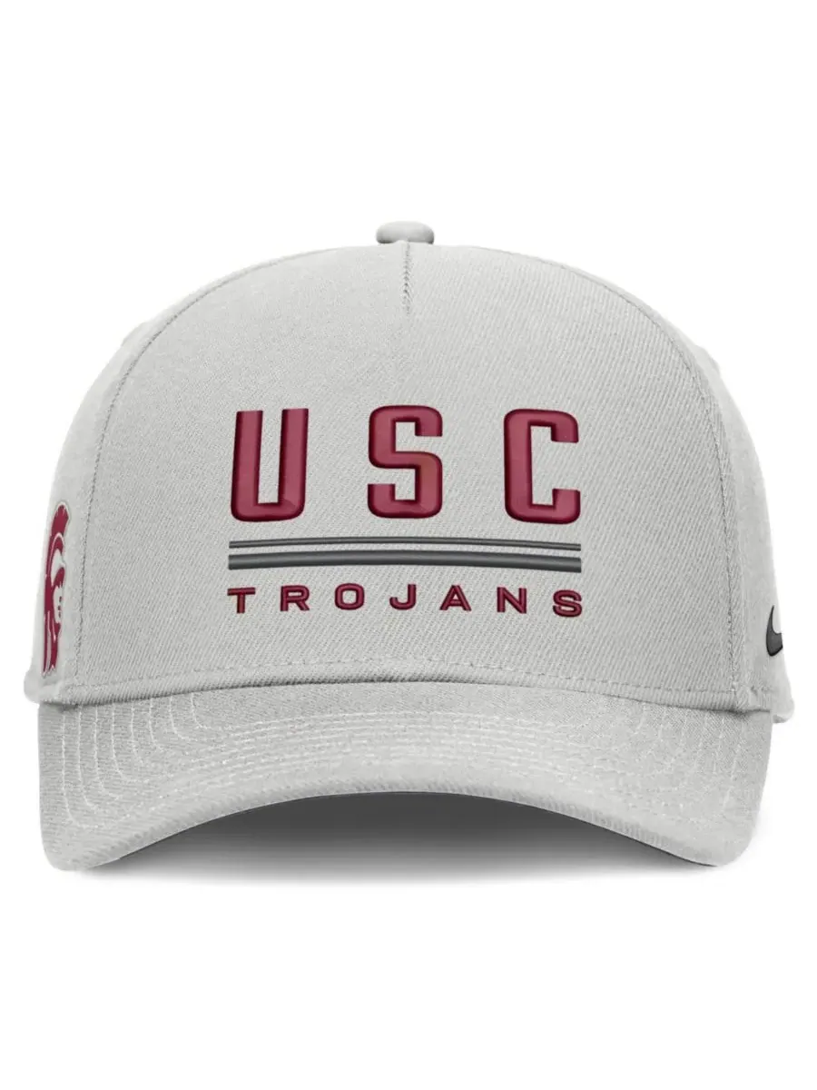 Бейсболка Nike USC Trojans 2026 Sideline Dri-FIT Rise — изображение 2 из 5, серый