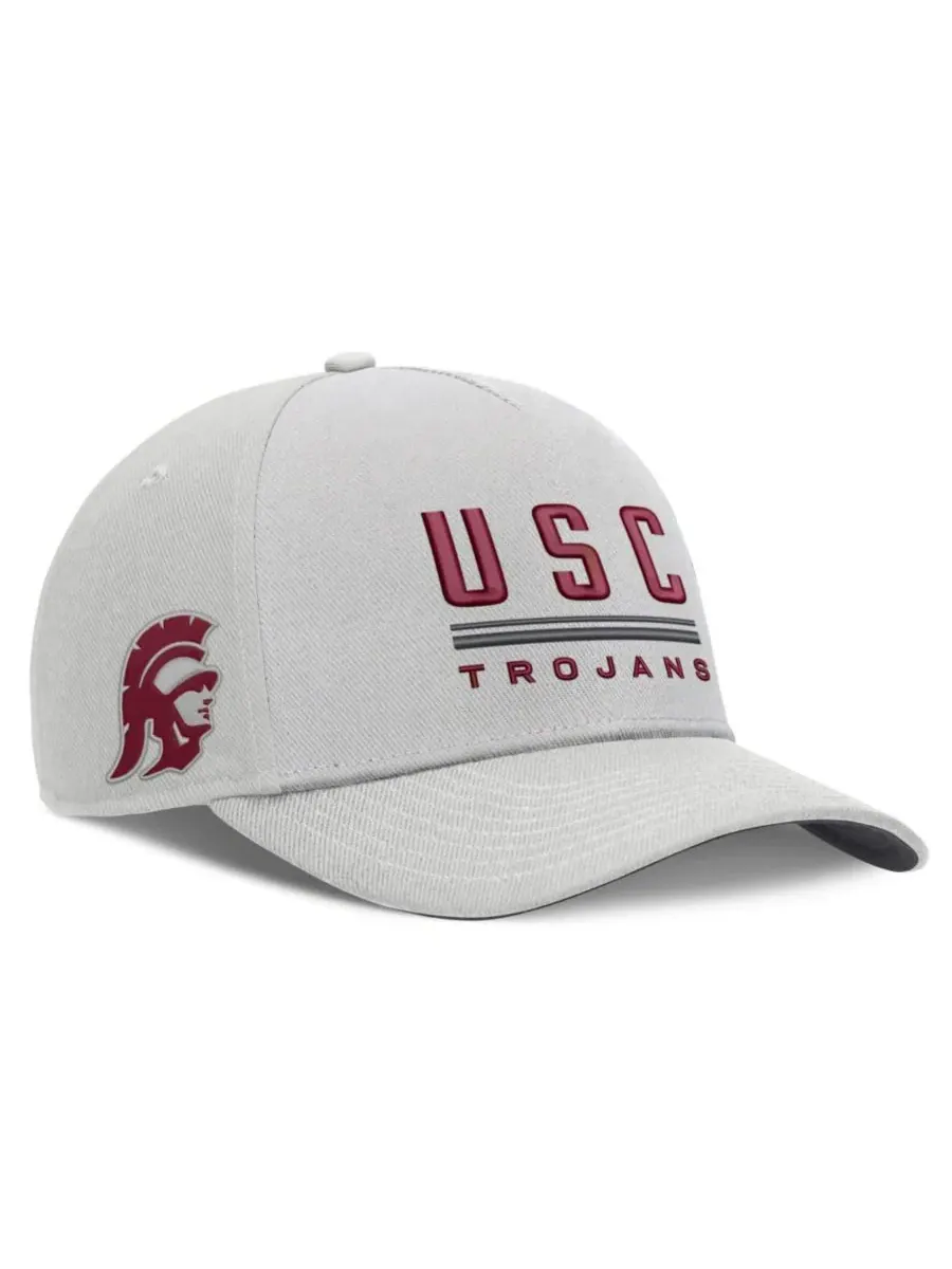 Бейсболка Nike USC Trojans 2026 Sideline Dri-FIT Rise — изображение 3 из 5, серый