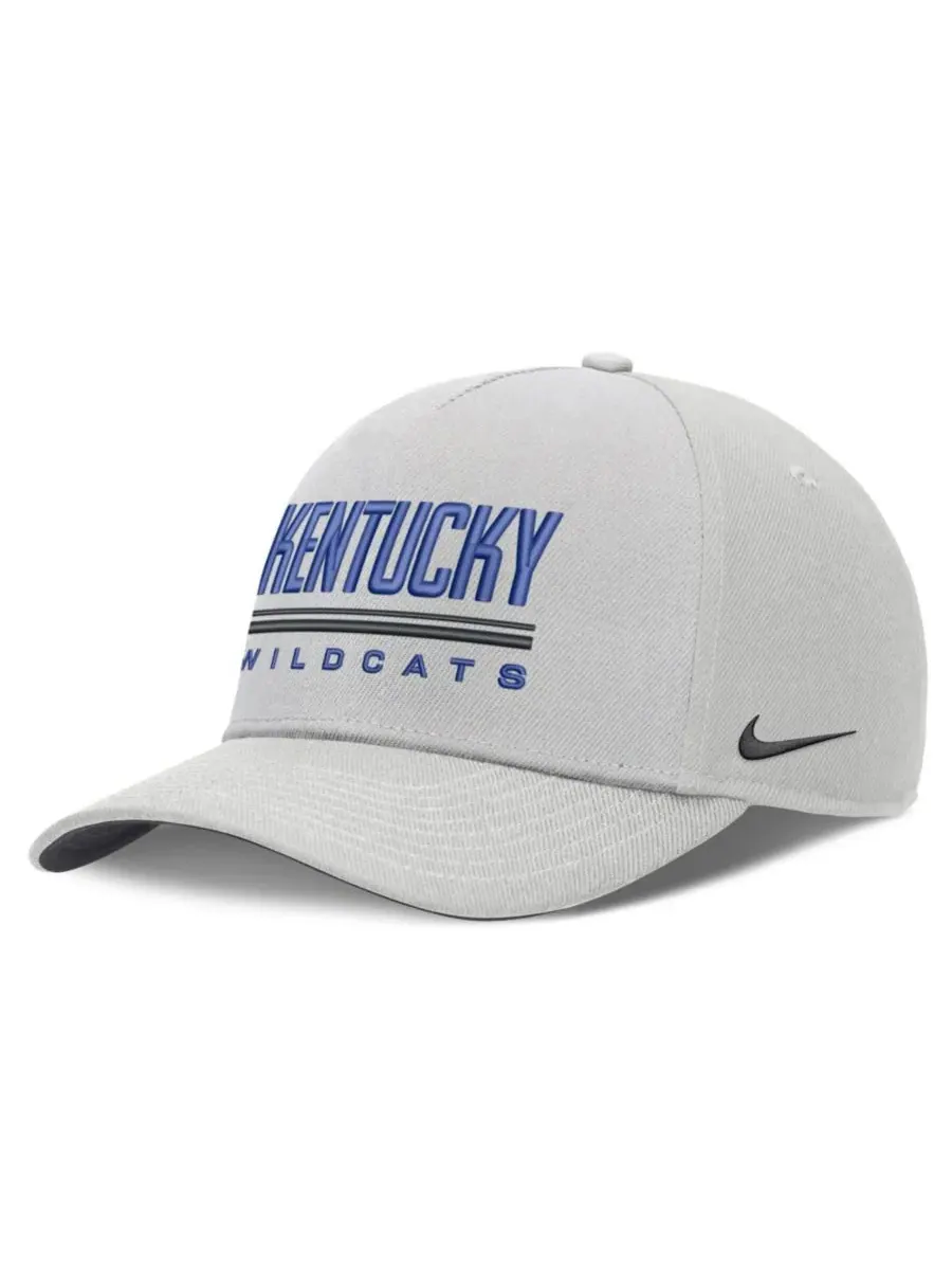 Кепка Nike Rise с козырьком, с вышивкой Kentucky Wildcats, серая