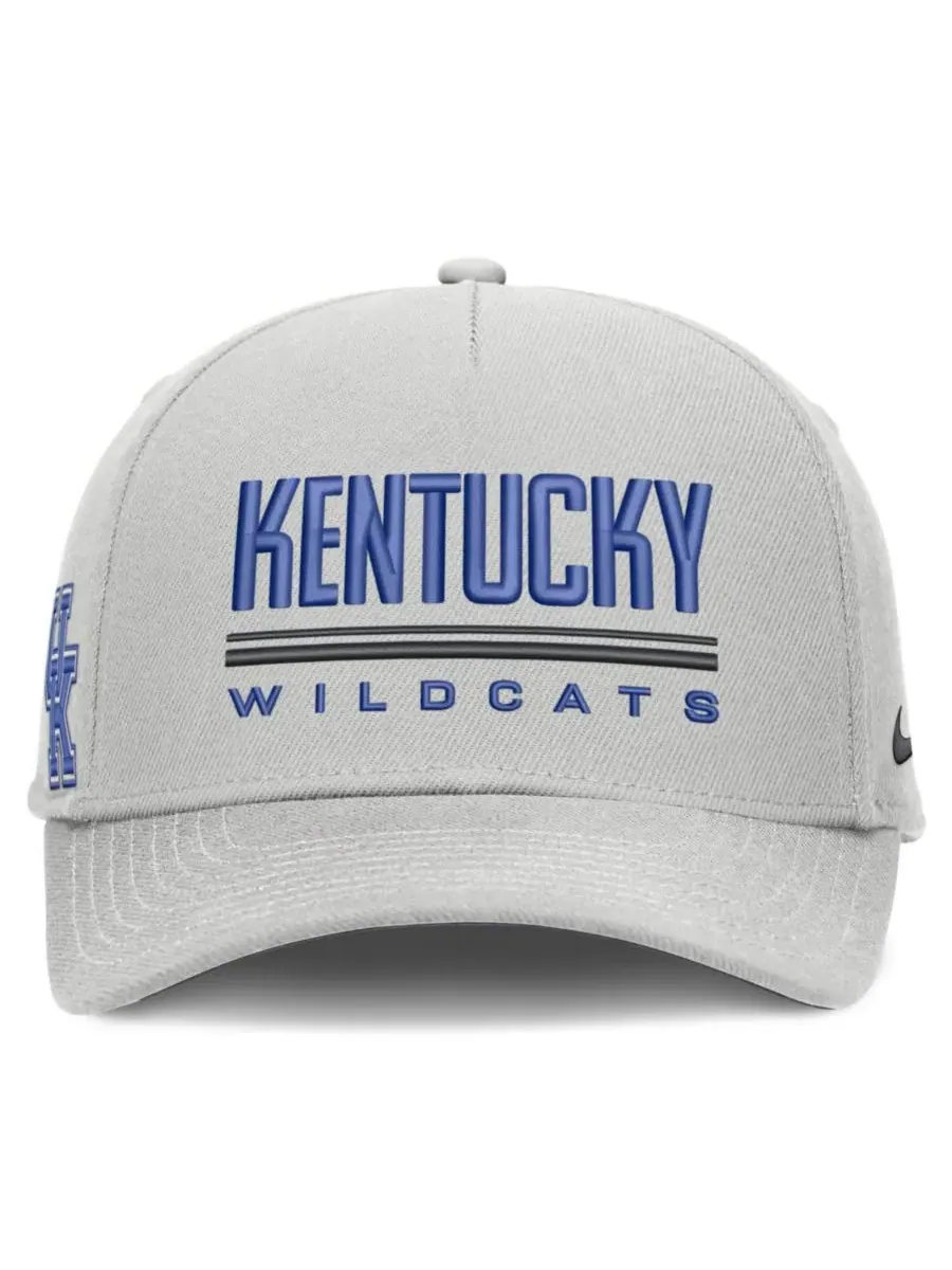 Кепка Nike Rise с козырьком, с вышивкой Kentucky Wildcats, серая — изображение 2 из 5, серый