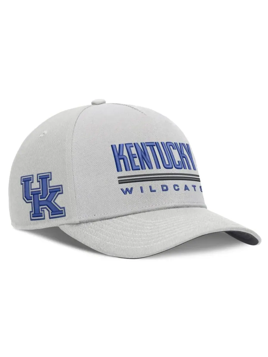 Кепка Nike Rise с козырьком, с вышивкой Kentucky Wildcats, серая — изображение 3 из 5, серый