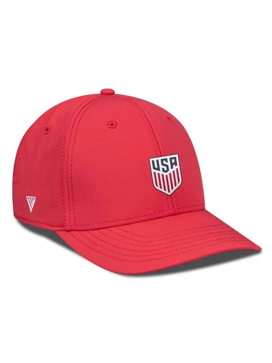 Кепка с вышивкой USMNT Rise Patch Flex Hat LevelWear — изображение 3 из 4, красный