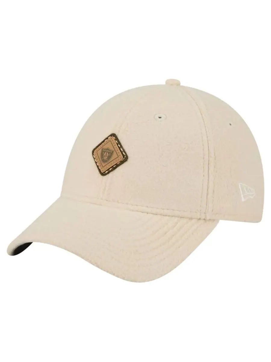 New Era Женская кремовая кепка Las Vegas Raiders Comfy 9FORTY с регулируемым размером