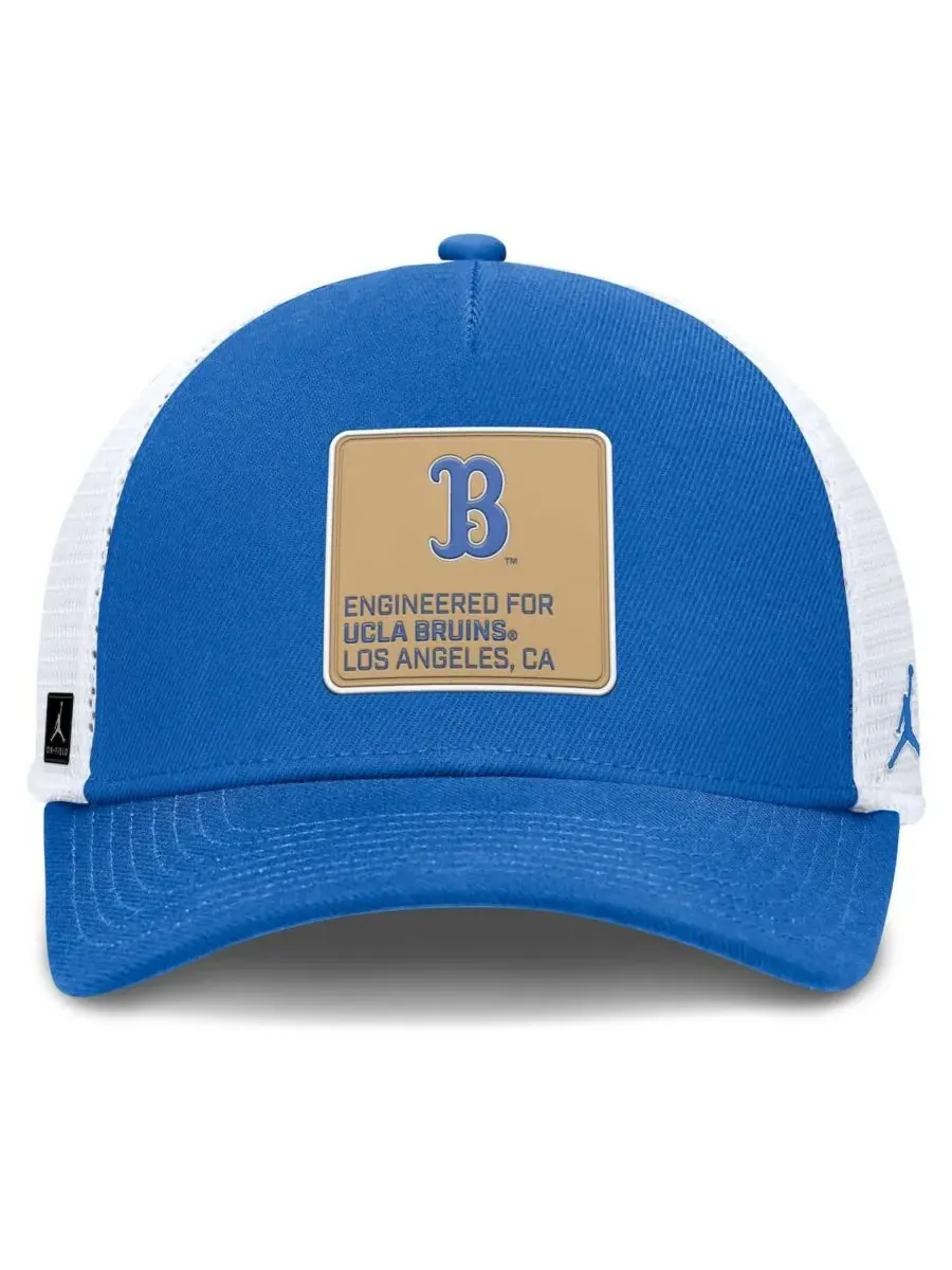 Jordan Мужская сине-белая регулируемая бейсболка UCLA Bruins 2025 On-Field Rise Engineered Trucker — изображение 2 из 4