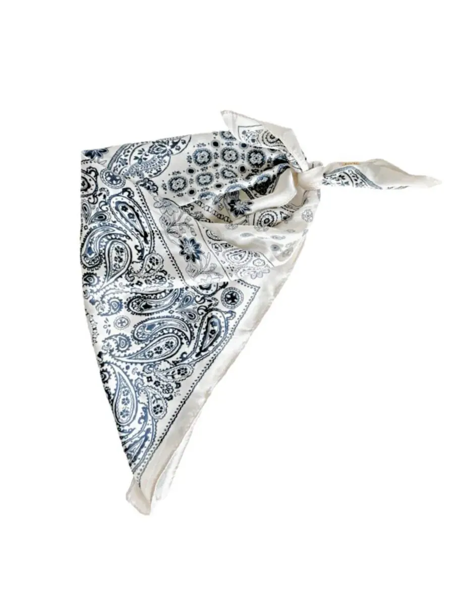 Шелковый платок с принтом Paisley Satin Headscarf Headbands of Hope