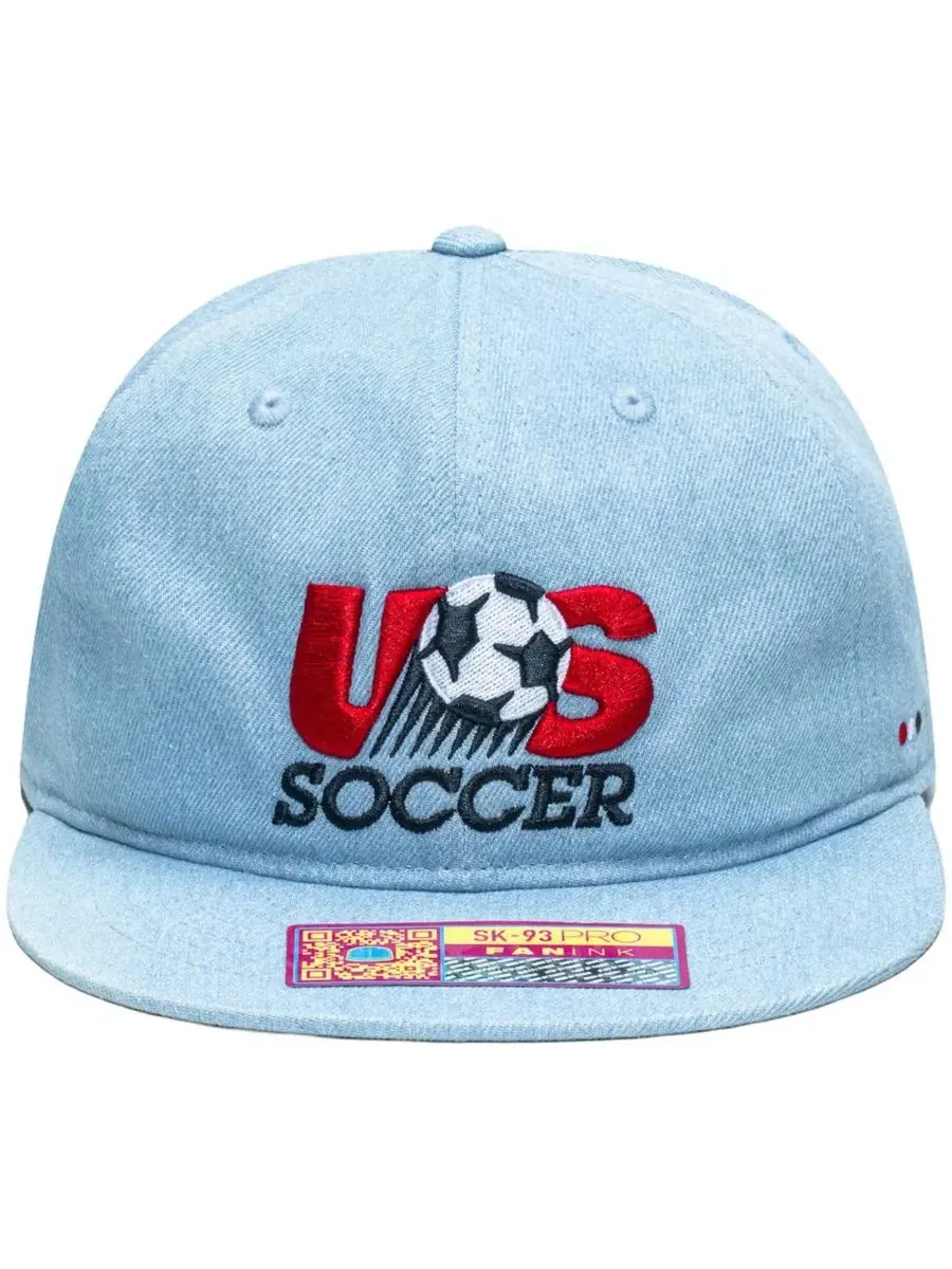 Кепка с вышивкой USMNT Making History Snapback Fan Ink — изображение 5 из 5, светлый синий
