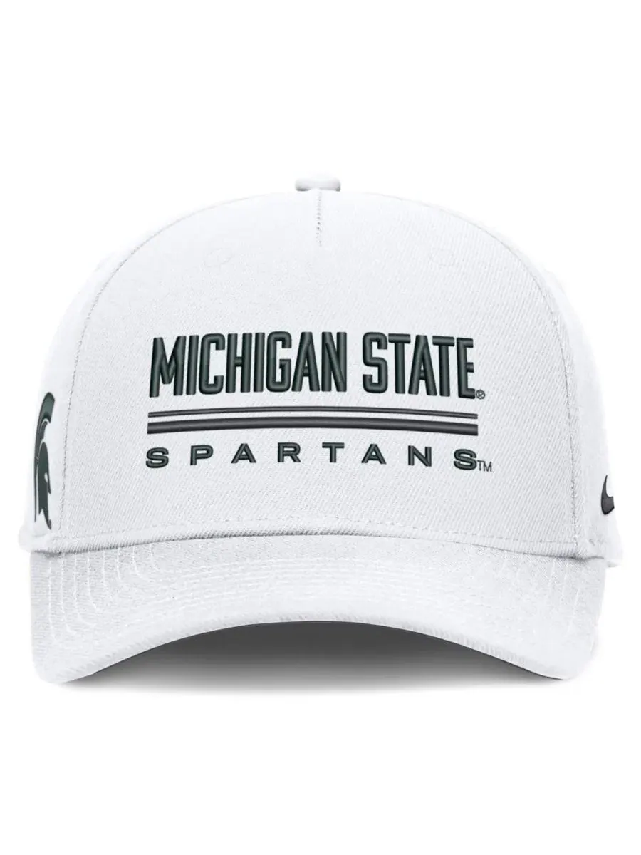 Кепка Nike Michigan State Spartans 2026 Sideline Dri-FIT Rise — изображение 2 из 3, белый