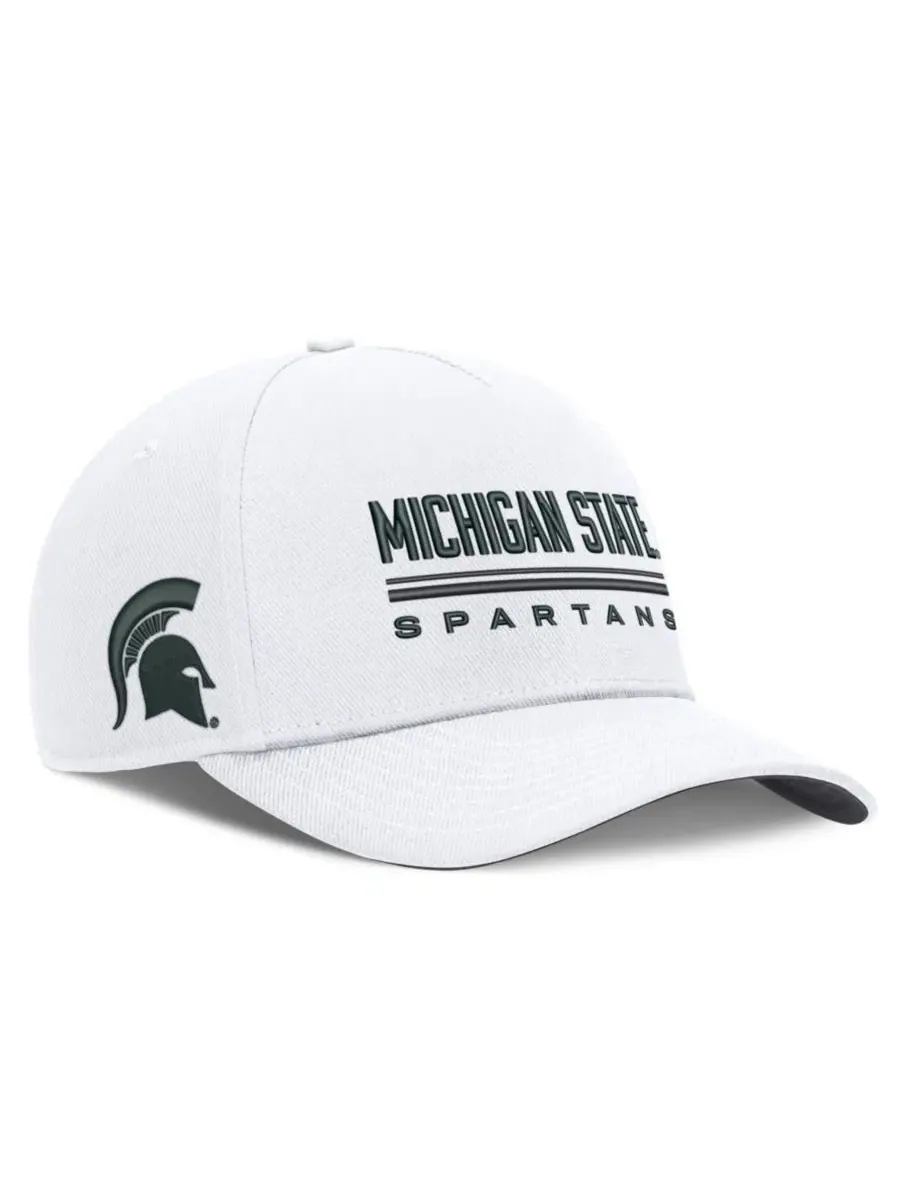 Кепка Nike Michigan State Spartans 2026 Sideline Dri-FIT Rise — изображение 3 из 3, белый