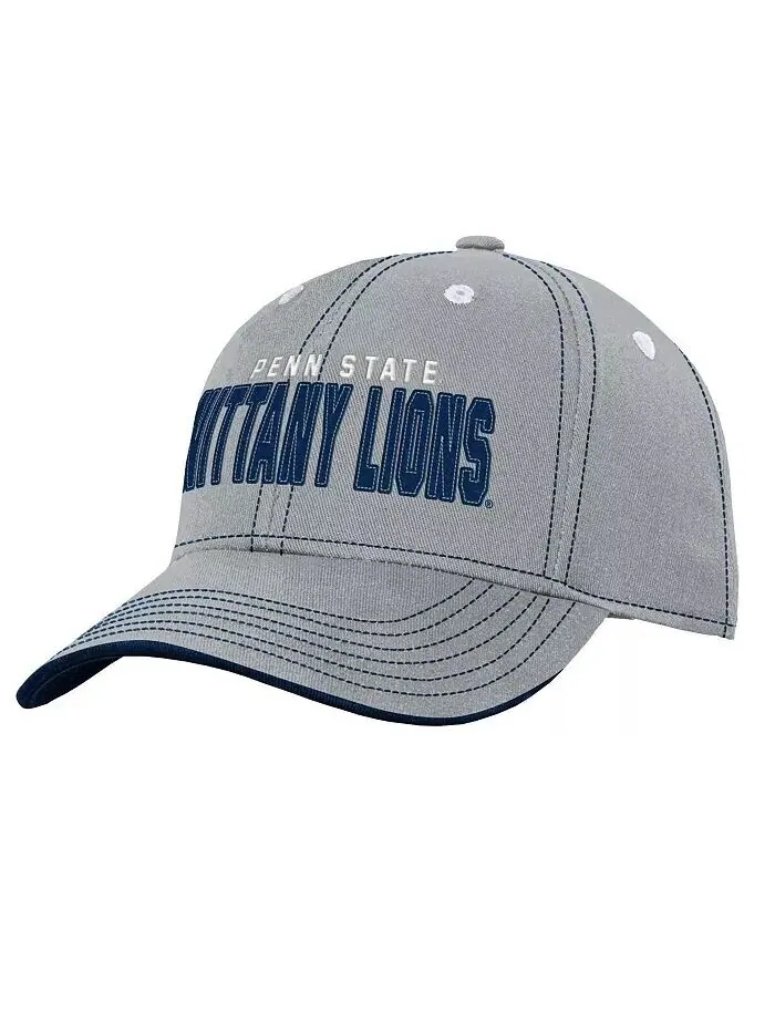 Серая регулируемая шляпа с напуском для юношей и девочек Penn State Nittany Lions Old School