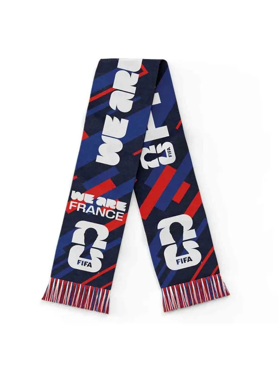 Шарф болельщика с двойным дизайном France FIFA World Cup 2026 Federation Global Scarves — красный