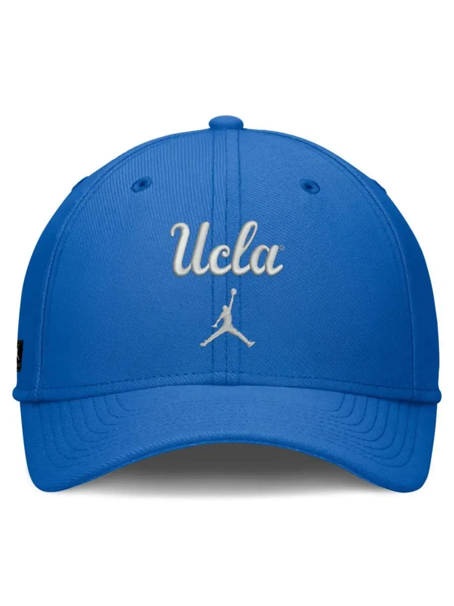 Бейсболка UCLA Bruins Rise On-Field SwooshFlex Dri-FIT Flex Hat Jordan — изображение 4 из 4, синий