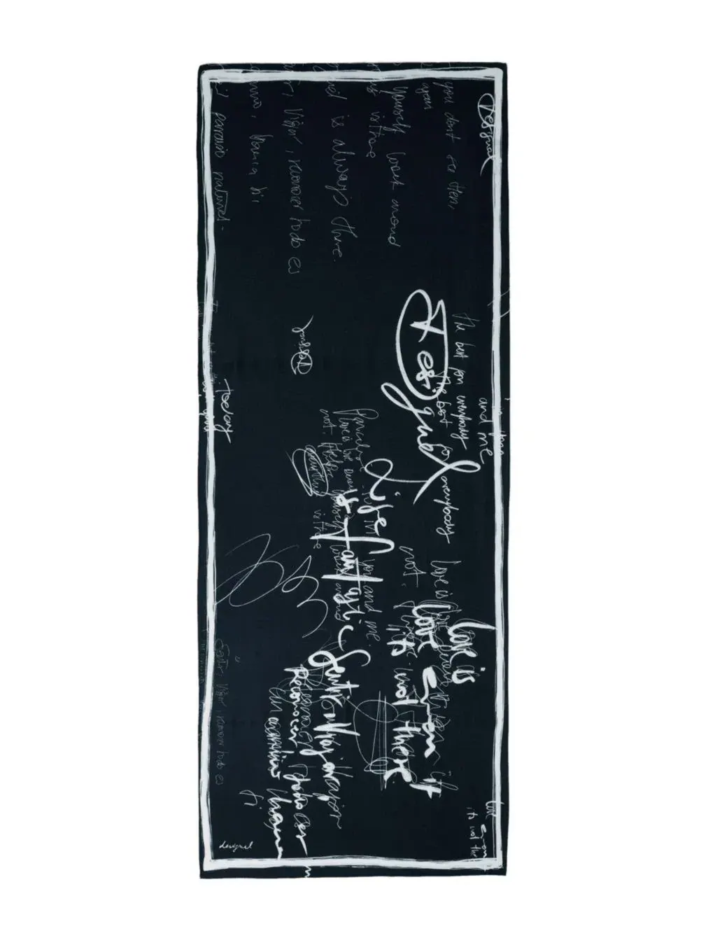 Платок с принтом Lettering Foulard Desigual — изображение 4 из 5, черный