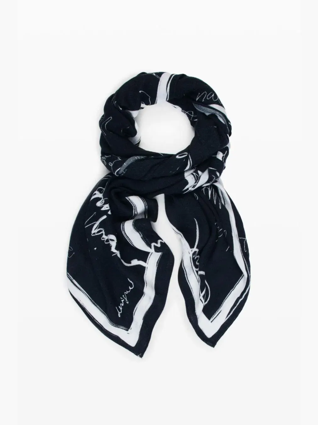 Платок с принтом Lettering Foulard Desigual — изображение 5 из 5, черный