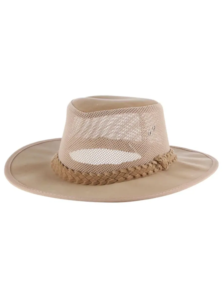 Шляпа с сетчатыми вставками Soaker Aussie Mesh Sides Hat Dorfman Pacific — изображение 2 из 5, прозрачный