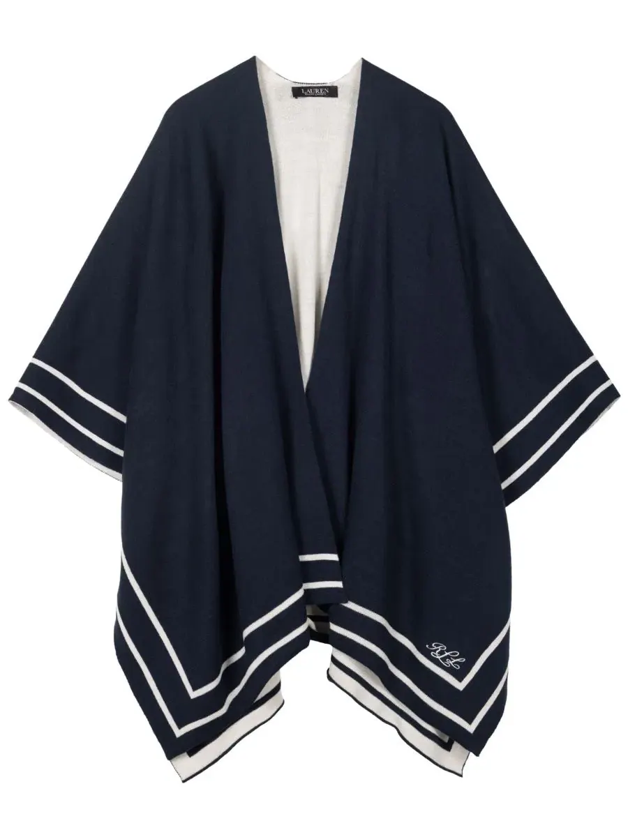 Шаль-плед с каймой Reversible Border Stripe Lauren Ralph Lauren