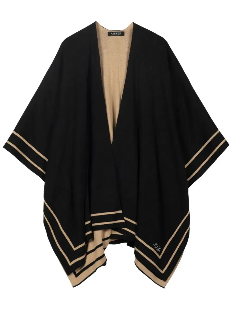 Шаль-накидка Reversible Border Stripe Ruana Lauren Ralph Lauren