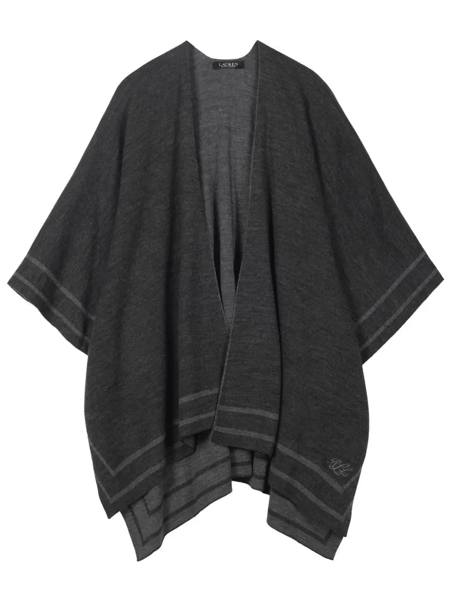 Шаль-руана с реверсивной каймой Reversible Border Stripe Ruana Lauren Ralph Lauren