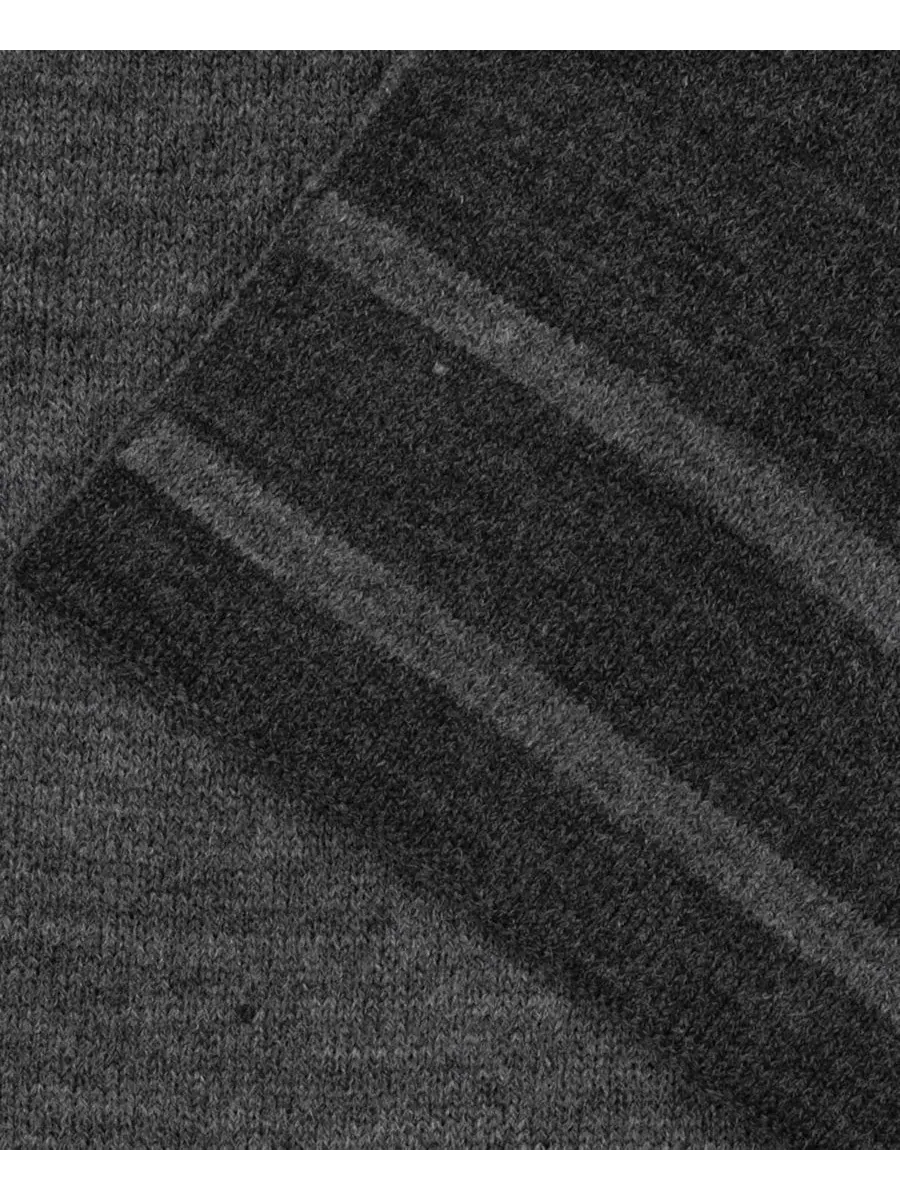 Шаль-руана с реверсивной каймой Reversible Border Stripe Ruana Lauren Ralph Lauren — изображение 4 из 4, темно-серый/серый