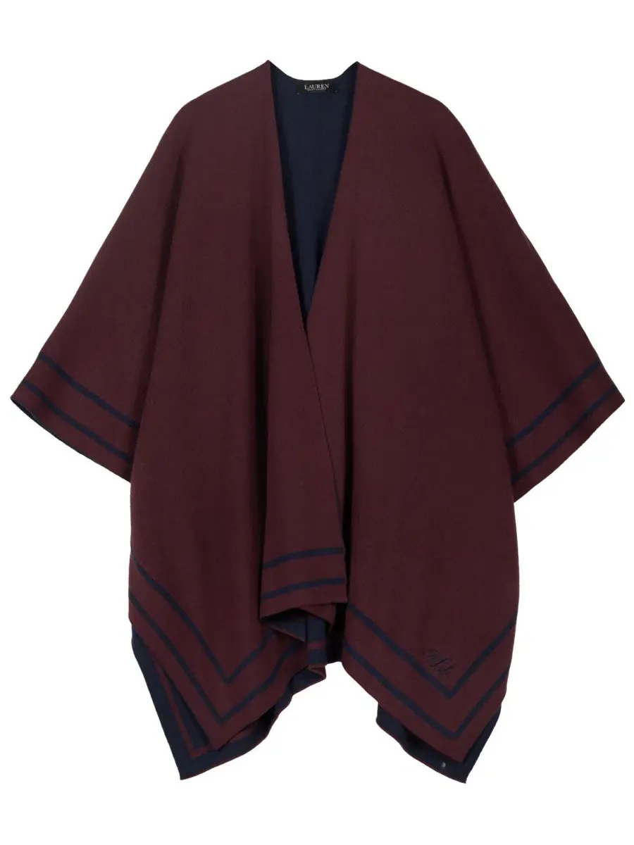 Шаль-накидка Reversible Border Stripe Ruana Lauren Ralph Lauren