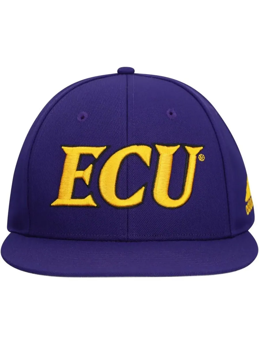 Adidas Мужская фиолетовая бейсболка ECU Pirates on Field — изображение 2 из 4, фиолетовый