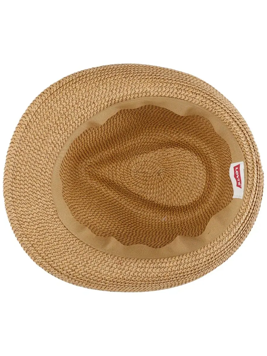 Соломенная шляпа-федора Levi's — изображение 3 из 3, бежевый