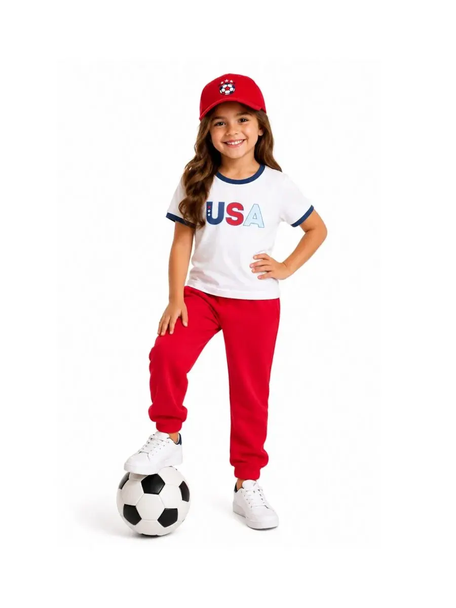 Бейсболка с бантом USA Soccer Bow Bits & Bows — изображение 2 из 4, красный