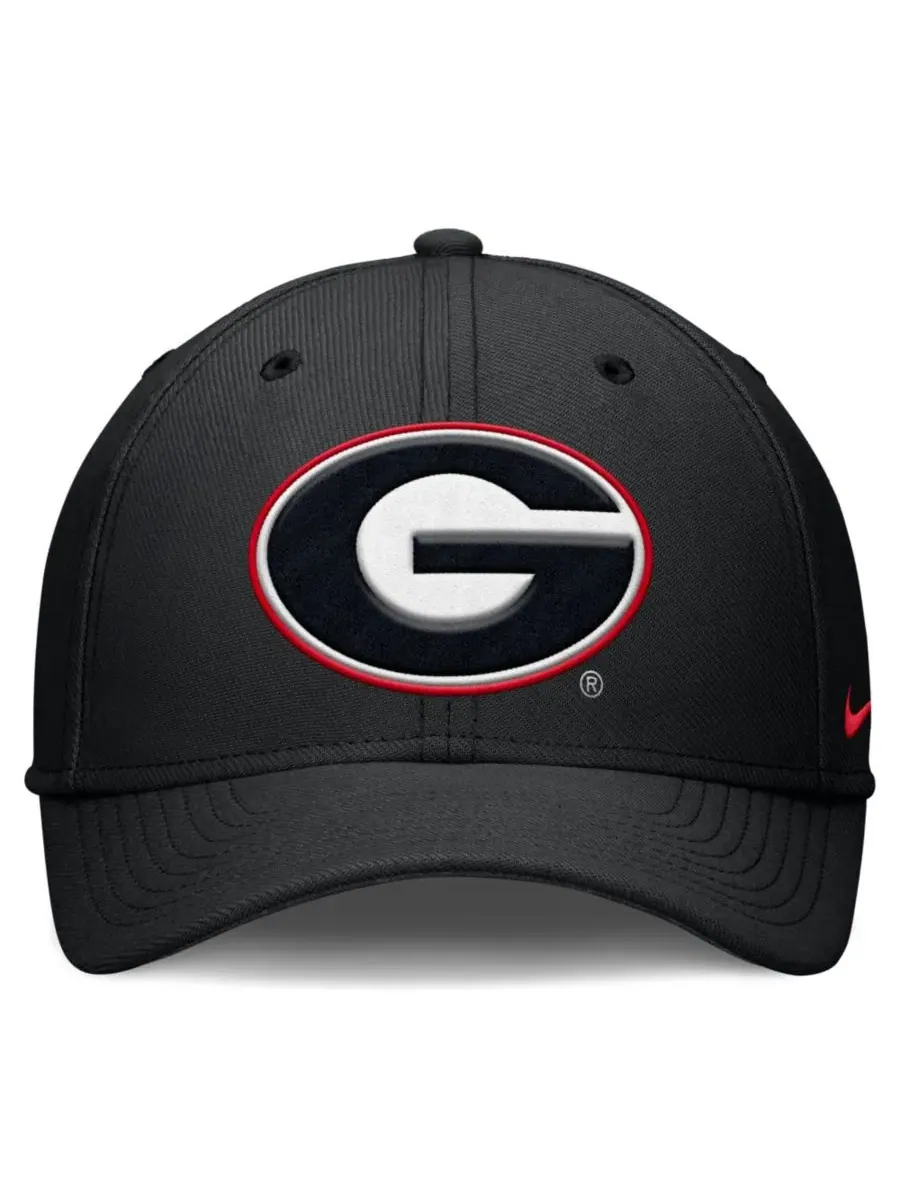 Бейсболка из шерстяного твила с вышивкой Georgia Bulldogs Nike — изображение 2 из 4, черный