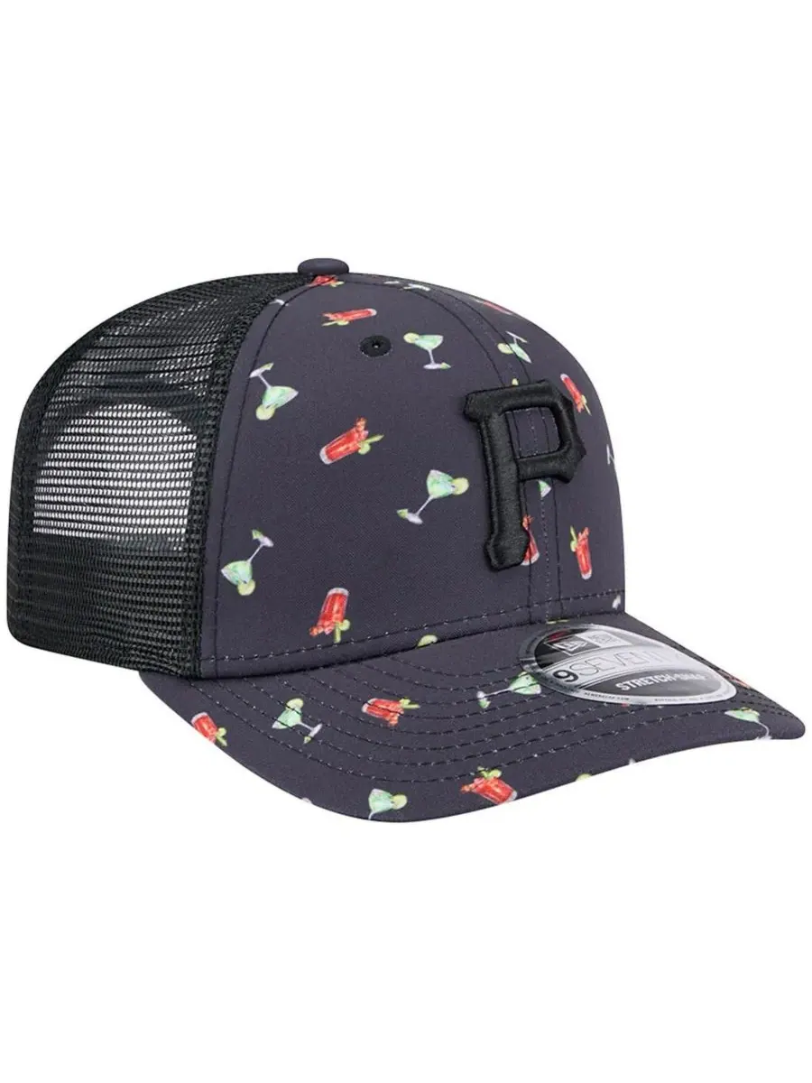 New Era Мужская темно-синяя кепка Pittsburgh Pirates Adventure Drinks Pattern 9SEVENTY с — изображение 3 из 4, темно-синий