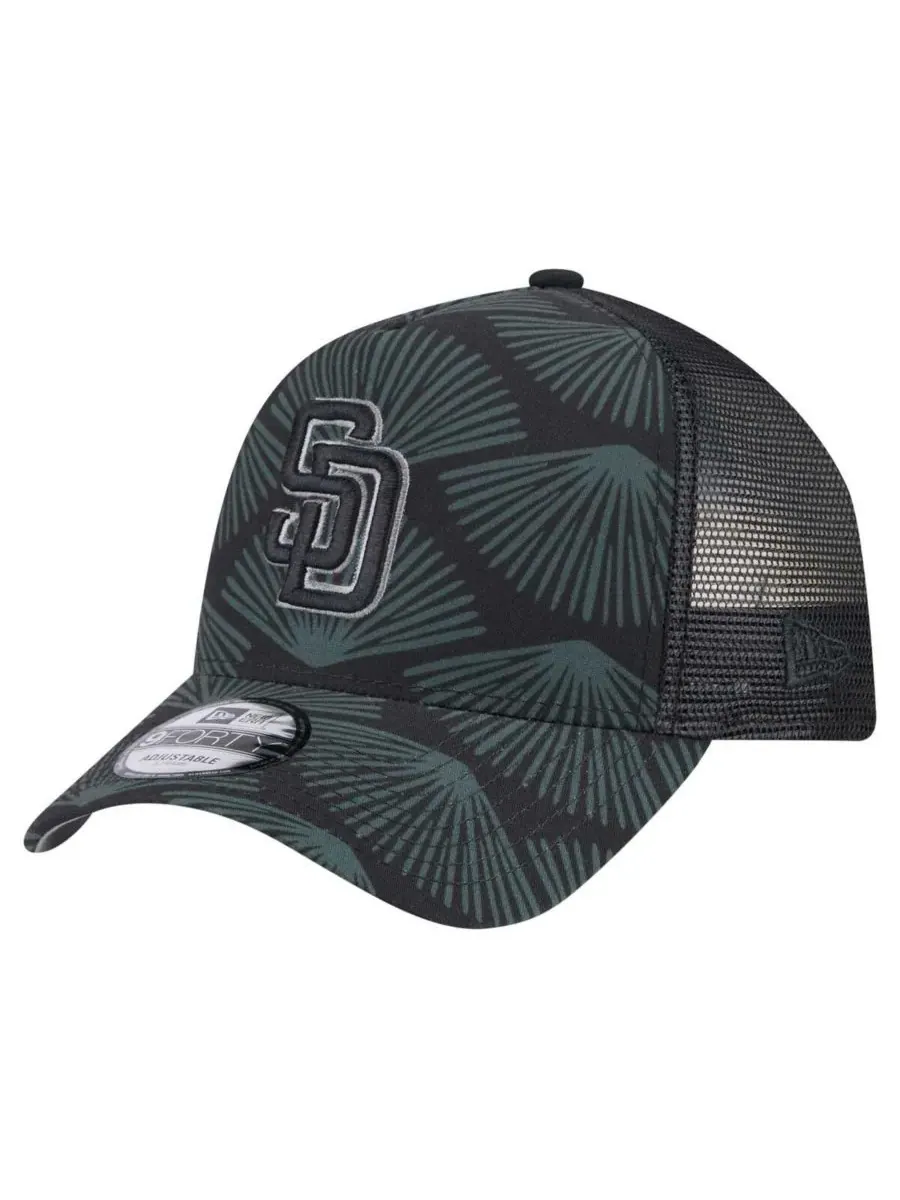 New Era Мужская черная регулируемая кепка-тракер San Diego Padres 9FORTY A-Frame