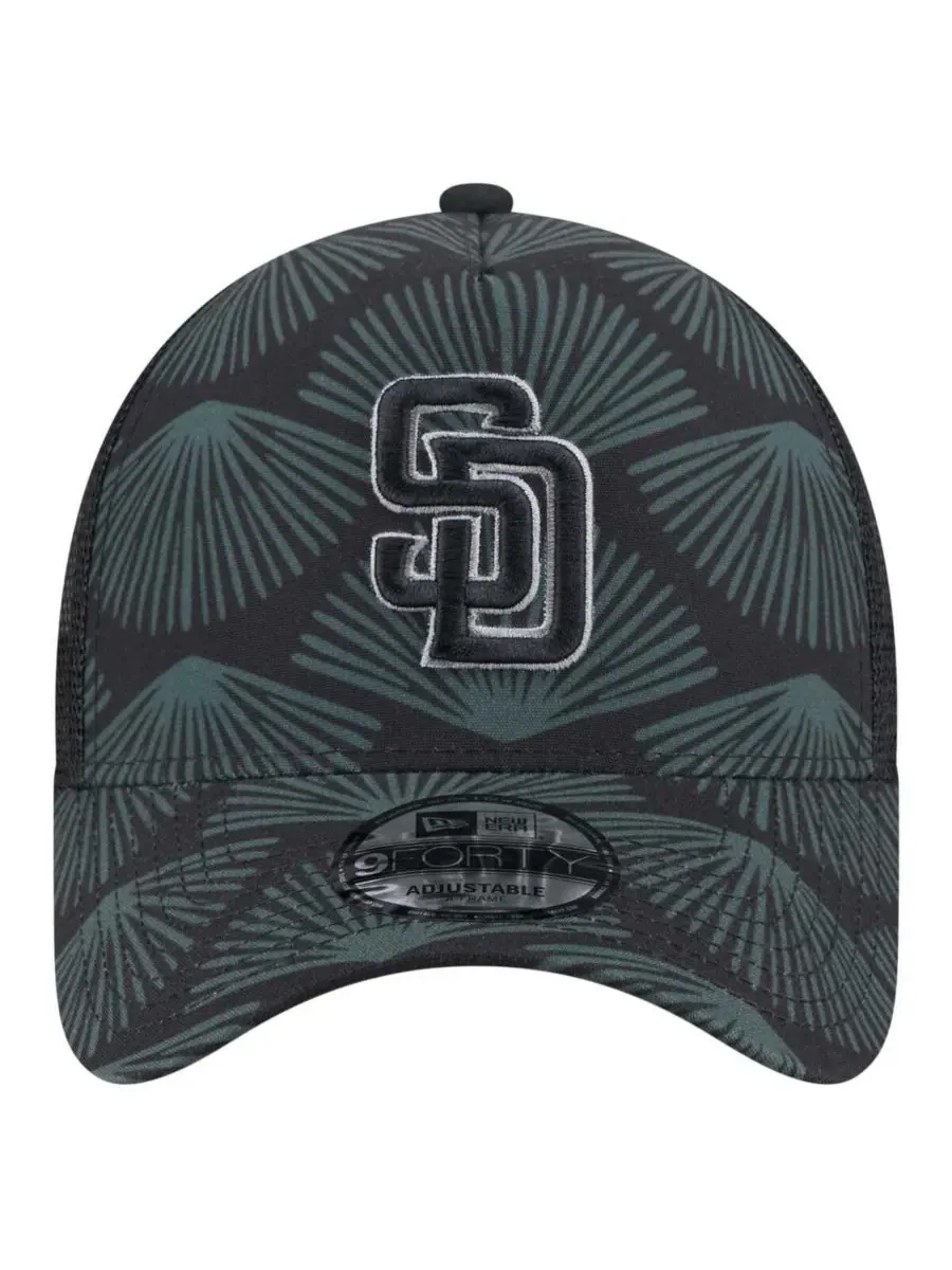 New Era Мужская черная регулируемая кепка-тракер San Diego Padres 9FORTY A-Frame — изображение 5 из 5, черный