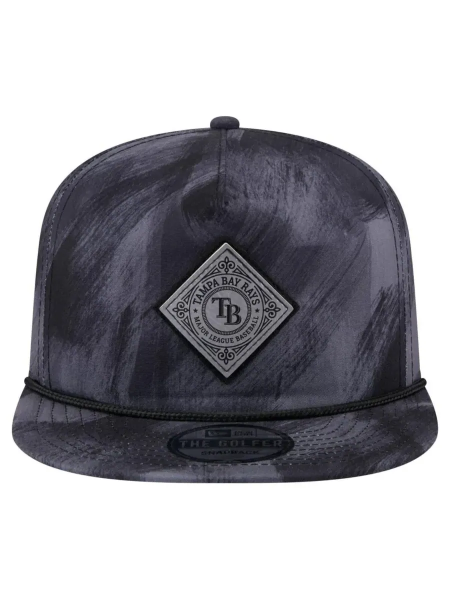 New Era Мужская темно-синяя бейсболка-снепбек с принтом команды Tampa Bay Rays — изображение 2 из 4, темно-синий