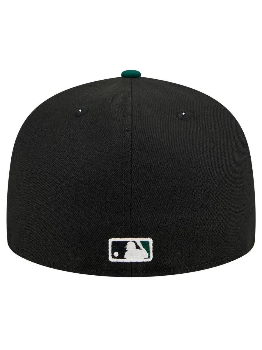 New Era Мужская черная спортивная кепка Athletics Shadow Stitch 59FIFTY — изображение 4 из 4, черный