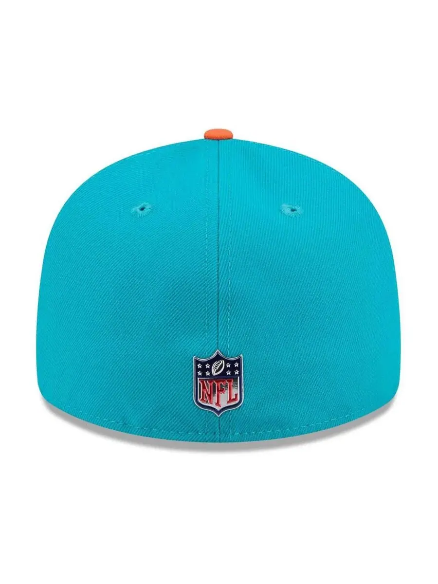 Кепка New Era 2026 NFL Draft Pre-Curved 59FIFTY — изображение 4 из 5, голубой оранжевый
