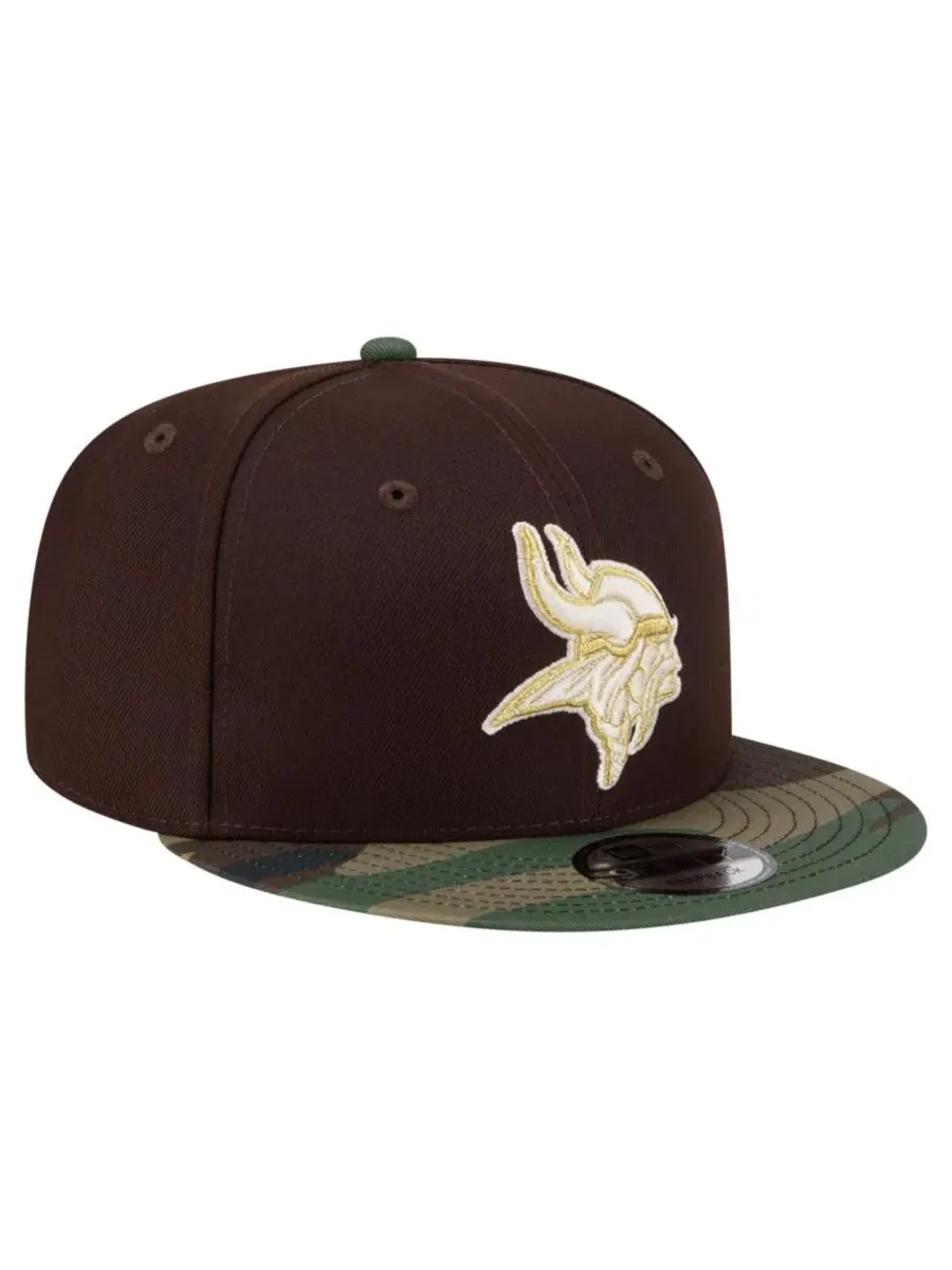Кепка-снэпбек с принтом, модель Burnt Wood Camo New Era — изображение 3 из 5, коричневый