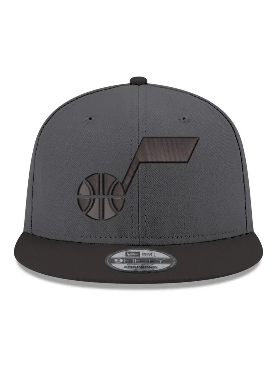 Кепка-снэпбек с вышивкой Utah Jazz, модель Logo 2-Tone 9FIFTY New Era — изображение 4 из 4, серый черный