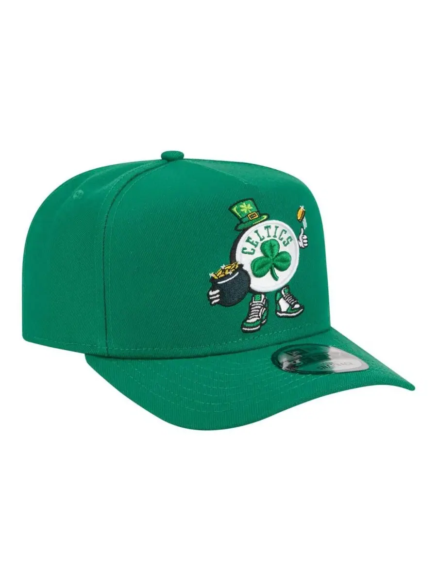Бейсболка New Era с вышитым мультяшным логотипом Boston Celtics — изображение 3 из 4, зеленый