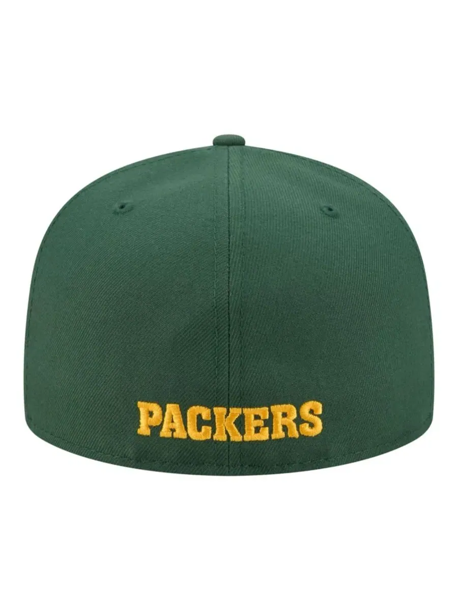 Кепка с высокой тульей и плоским козырьком Green Bay Packers New Era — изображение 3 из 5, зеленый