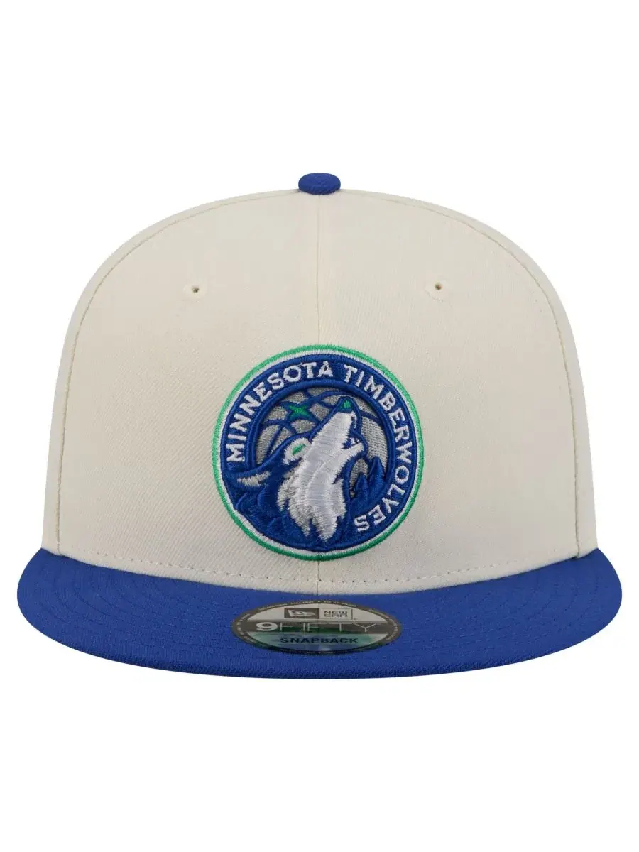 Кепка-снапбек 9FIFTY с вышивкой, модель Minnesota Timberwolves New Era — изображение 2 из 5, белый синий