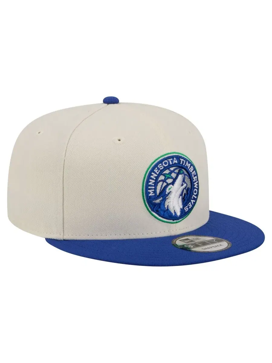 Кепка-снапбек 9FIFTY с вышивкой, модель Minnesota Timberwolves New Era — изображение 3 из 5, белый синий