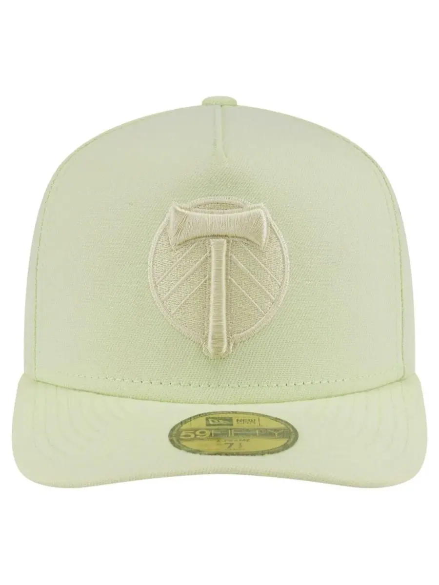 New Era Мужская зеленая кепка Portland Timbers Color Pack A-Frame 59FIFTY Fitted Hat — изображение 2 из 4, зеленый