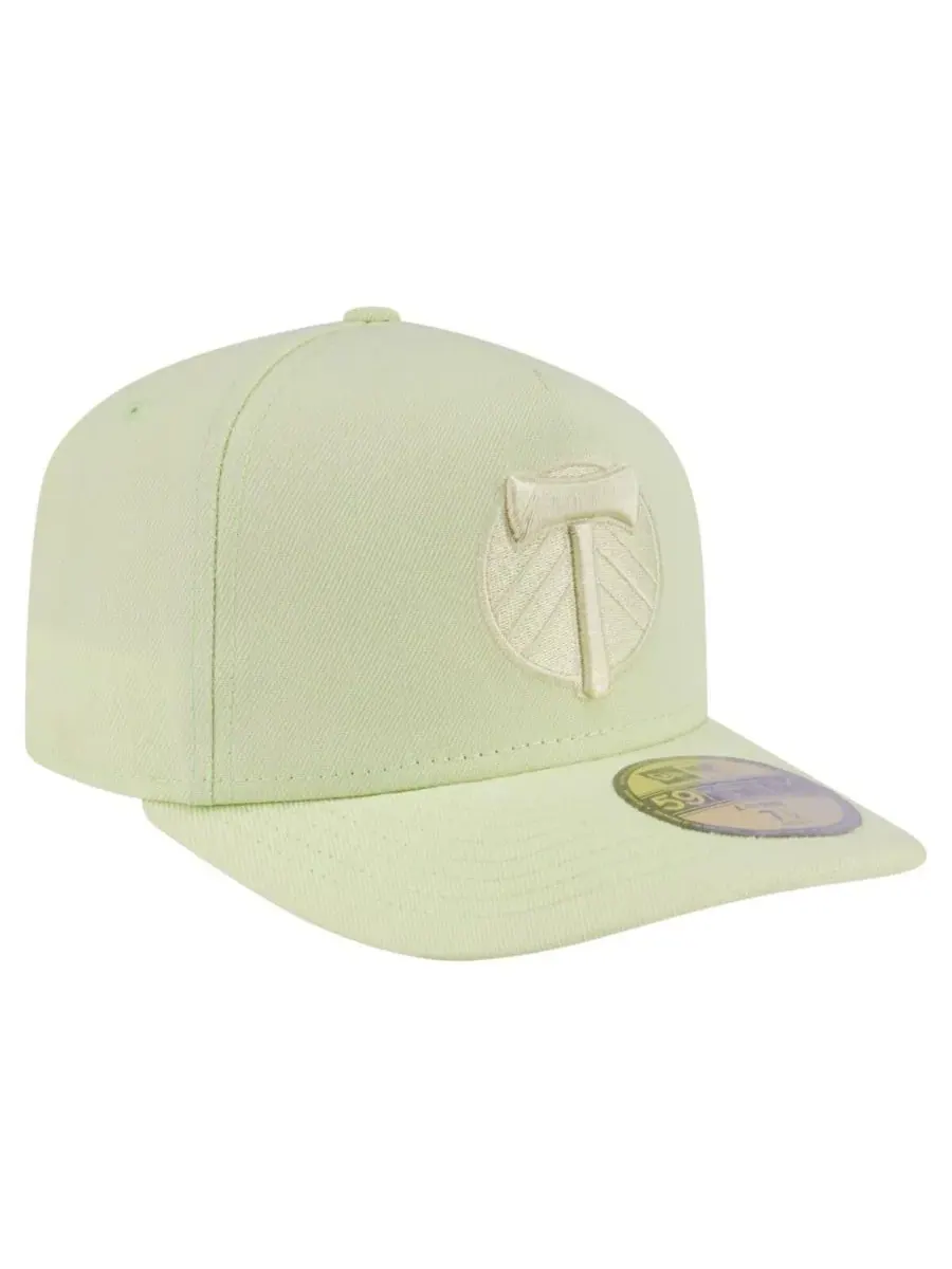 New Era Мужская зеленая кепка Portland Timbers Color Pack A-Frame 59FIFTY Fitted Hat — изображение 3 из 4, зеленый