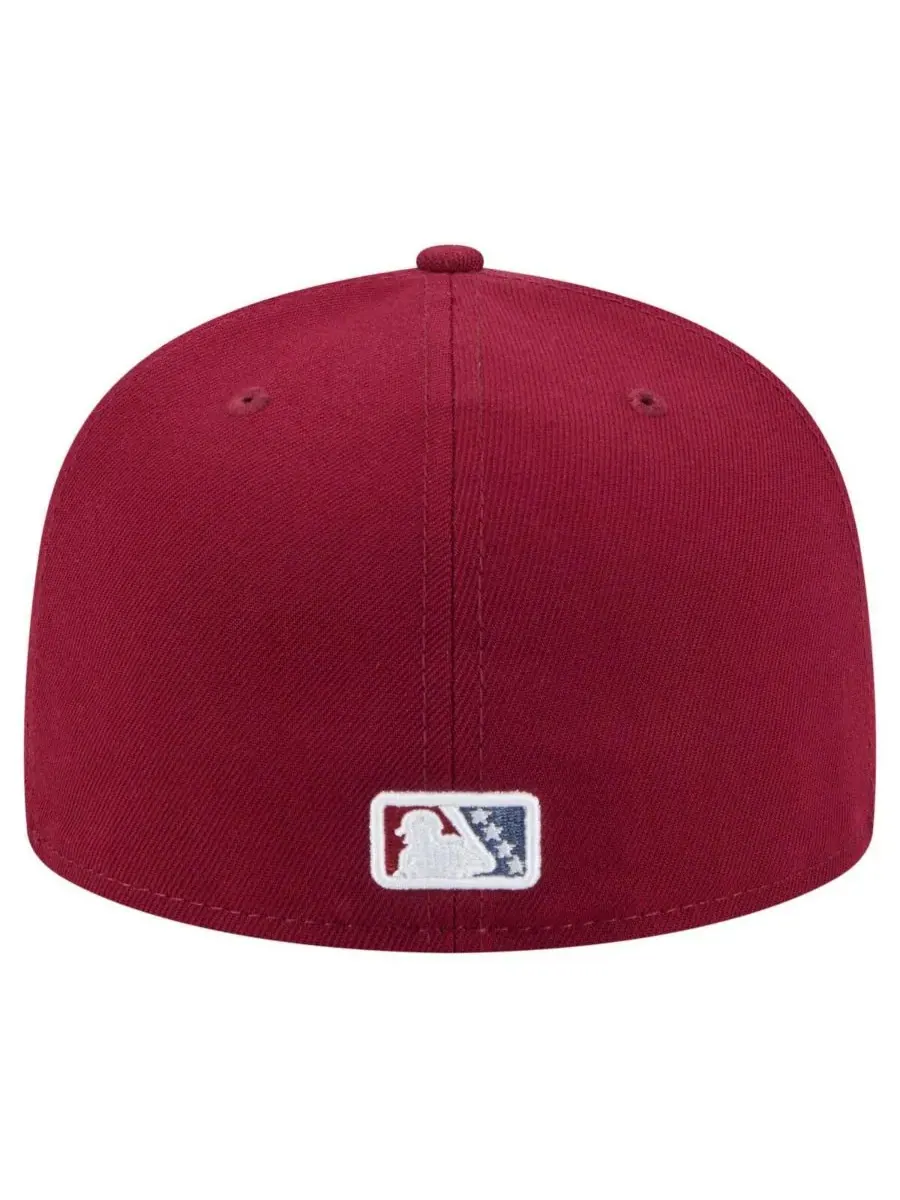 New Era Мужская бордовая кепка Frisco RoughRiders из аутентичной коллекции 59FIFTY — изображение 2 из 4, бордовый