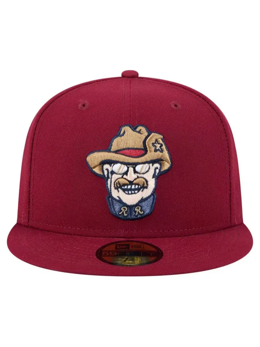 New Era Мужская бордовая кепка Frisco RoughRiders из аутентичной коллекции 59FIFTY — изображение 4 из 4, бордовый