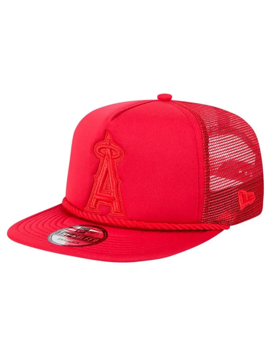 New Era Мужская красная бейсболка Los Angeles Angels Tone Foam Meshback Golfer Snapback