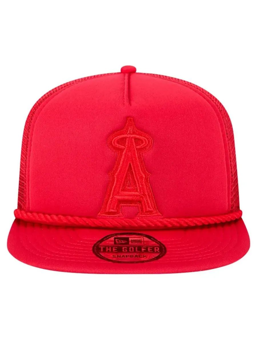 New Era Мужская красная бейсболка Los Angeles Angels Tone Foam Meshback Golfer Snapback — изображение 5 из 5, красный