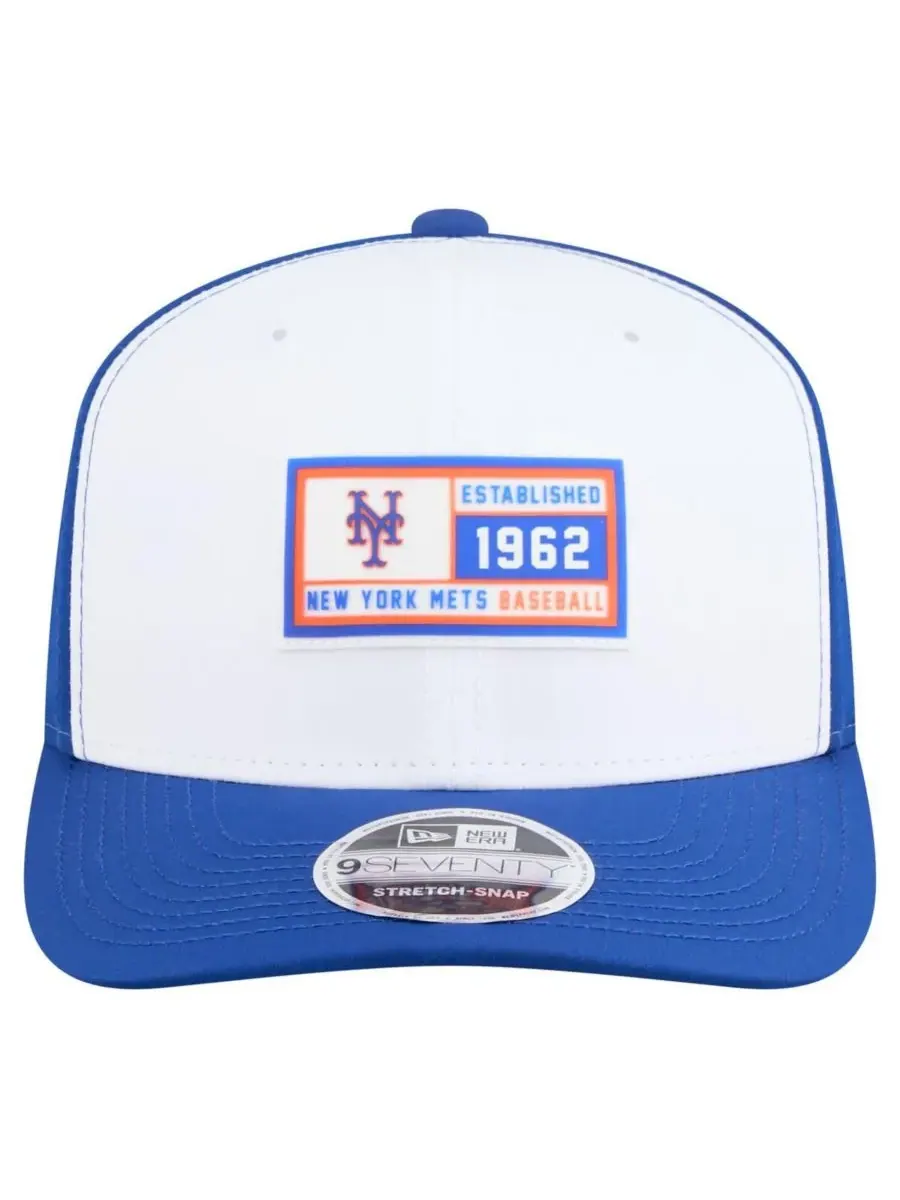 New Era Мужская кепка New York Mets Established Patch 9SEVENTY белого/королевского цвета с — изображение 5 из 5, белый