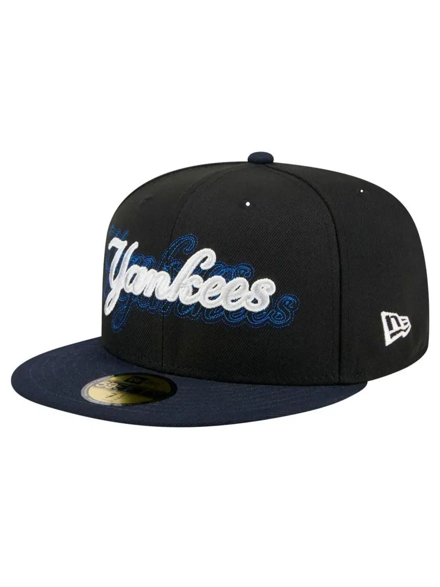 New Era Мужская черная бейсболка New York Yankees Shadow Stitch 59FIFTY